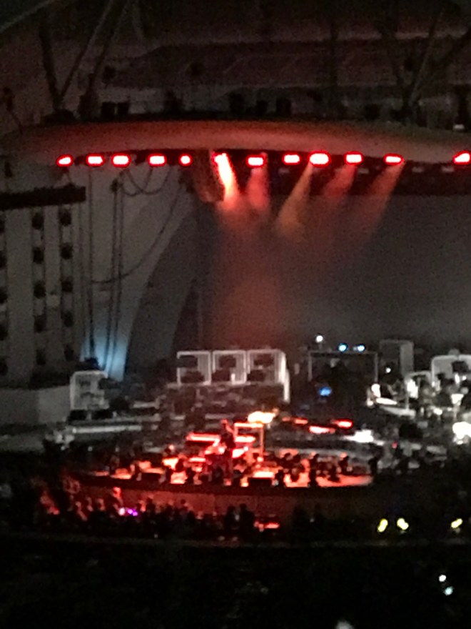 Slightly fuzzy zoomed in Guy Gerber at the Hollywood Bowl